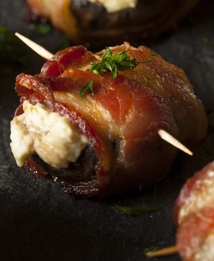 Stuffed BBQ mushrooms