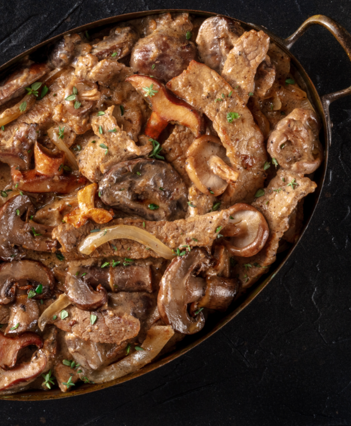 Slow-cooker beef stroganoff