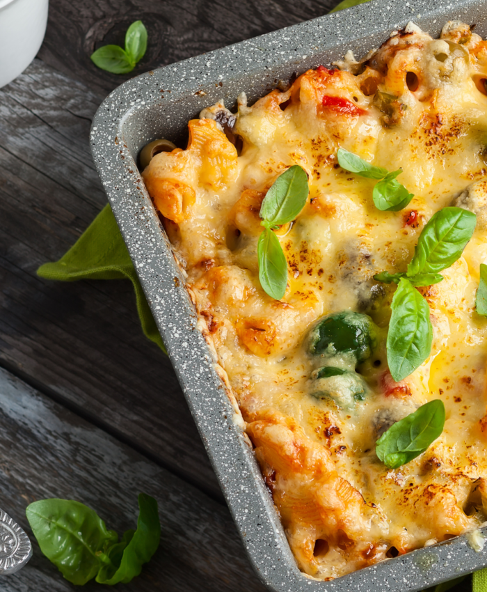 Fridge-raid pasta bake