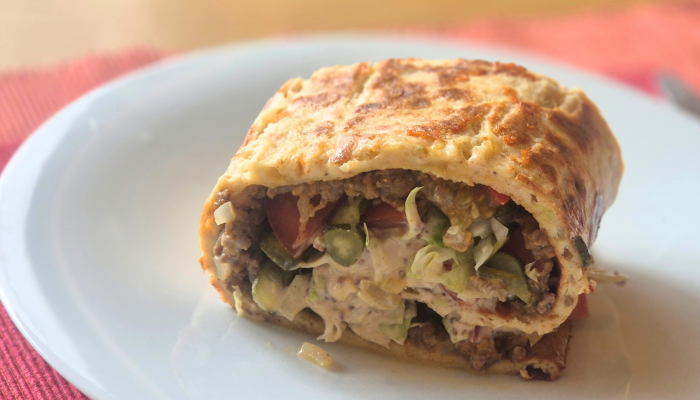 Big Mac-style protein wrap